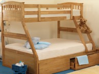 Sweet Dreams Epsom Triple Sleeper Bunk Bed in Oak Thumbnail