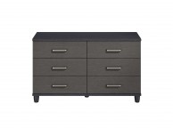 KT Deco Black And Graphite 6 Drawer Chest Thumbnail