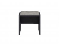 KT Deco Black And Graphite Dressing Table Stool Thumbnail