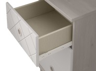 KT Geo White 4 Door Mirrored Gents Wardrobe Thumbnail