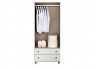 KT Geo White 2 Door Mirrored Gents Wardrobe Thumbnail