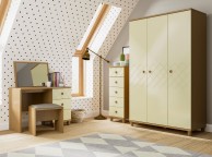 KT Geo Alabaster And Oak 3 Drawer Chest Thumbnail