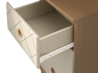 KT Geo Alabaster And Oak 3 Drawer Chest Thumbnail