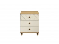 KT Geo Alabaster And Oak 3 Drawer Chest Thumbnail