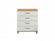KT Moda White 4 Drawer Chest Thumbnail
