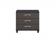 KT Moda Graphite And Black 3 Drawer Large Chest Thumbnail