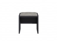 KT Moda Graphite And Black Oak Dressing Table Stool Thumbnail