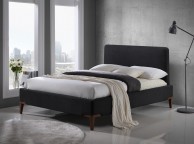 Time Living Durban 5ft Kingsize Black Fabric Bed Frame Thumbnail