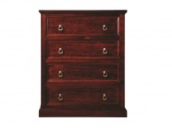 Sweet Dreams Wagner 4 Drawer Wooden Chest of Drawers in Mahogany Thumbnail
