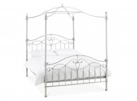 Bentley Elena 4ft6 Double Shiny Nickel Canopy Metal Bed Thumbnail