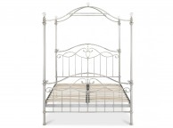 Bentley Elena 4ft6 Double Shiny Nickel Canopy Metal Bed Thumbnail