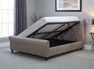 Emporia Oxford 6ft Super Kingsize Stone Fabric Ottoman Bed Thumbnail