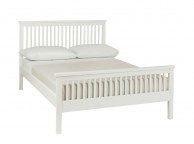 Bentley Designs Atlanta White 4ft6 Double High Foot End Bed Frame Thumbnail