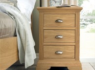 Bentley Designs Hampstead Oak 3 Drawer Nightstand Thumbnail