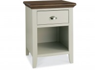 Bentley Designs Hampstead Soft Grey And Walnut 1 Drawer Nightstand Thumbnail