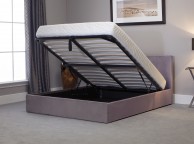 Emporia Stirling 5ft Kingsize Silver Fabric Ottoman Thumbnail