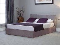 Emporia Stirling 5ft Kingsize Silver Fabric Ottoman Thumbnail