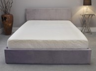 Emporia Stirling 5ft Kingsize Silver Fabric Ottoman Thumbnail
