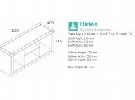 Birlea Santiago Flat Screen TV Unit Thumbnail