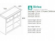 Birlea Santiago 2 Door Sideboard Thumbnail