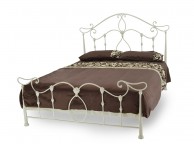 Metal Beds Eros 4ft6 Double Ivory Metal Bed Frame Thumbnail