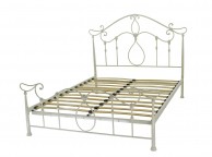 Metal Beds Eros 4ft6 Double Ivory Metal Bed Frame Thumbnail