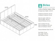 Birlea Berlin 4ft Small Double Steel Fabric Ottoman Bed Thumbnail