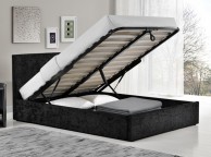 Birlea Berlin 4ft6 Double Black Crushed Velvet Fabric Ottoman Bed Thumbnail