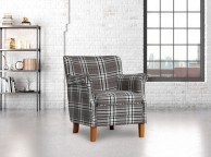 Birlea Alderley Armchair In Grey Check Fabric Thumbnail