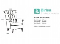Birlea Edinburgh Armchair In Linen Fabric Thumbnail
