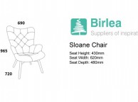 Birlea Sloane Chair In Patchwork Fabric Thumbnail