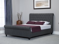 Emporia Oxford 4ft6 Double Grey Fabric Ottoman Bed Thumbnail