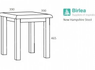 Birlea New Hampshire Cream Dressing Table Stool Thumbnail