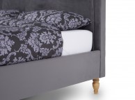 Serene Joyce 5ft Kingsize Smoke Fabric Bed Frame Thumbnail