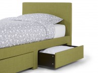 Serene Scarlett 3ft Single Olive Fabric Bed With Drawers Thumbnail