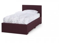 Serene Scarlett 3ft Single Plum Fabric Bed With Drawers Thumbnail