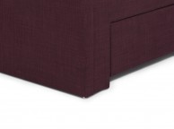 Serene Scarlett 3ft Single Plum Fabric Bed With Drawers Thumbnail