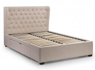Julian Bowen Geneva 5ft Kingsize Pearl Fabric Storage Bed Frame Thumbnail