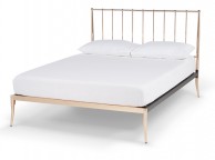 Serene Saturn 4ft Small Double Rose Gold Metal Bed Frame Thumbnail