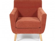 Serene Kelso Orange Fabric Tub Chair Thumbnail