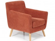 Serene Kelso Orange Fabric Tub Chair Thumbnail