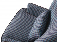 Serene Moffat Blue Fabric Check Chair Thumbnail