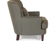 Serene Moffat Green Fabric Check Chair Thumbnail