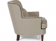 Serene Moffat Cream Fabric Check Chair Thumbnail