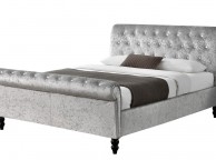 Sleep Design St James 4ft6 Double Crushed Silver Velvet Bed Frame Thumbnail