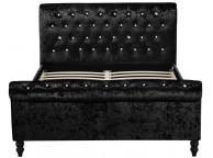 Sleep Design St James 5ft Kingsize Crushed Black Velvet Bed Frame Thumbnail