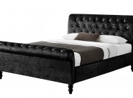 Sleep Design St James 5ft Kingsize Crushed Black Velvet Bed Frame Thumbnail