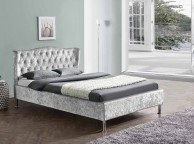 Sleep Design Sandringham 5ft Kingsize Crushed Silver Velvet Bed Frame Thumbnail