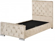 Single crushed velvet sale bed with storage