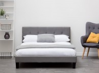 Sleep Design Blenheim 5ft Kingsize Grey Fabric Bed Frame Thumbnail